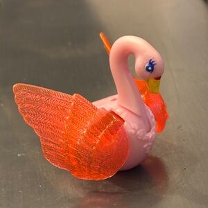 1996 Vintage Littlest Pet Shop Pink Swan Toy